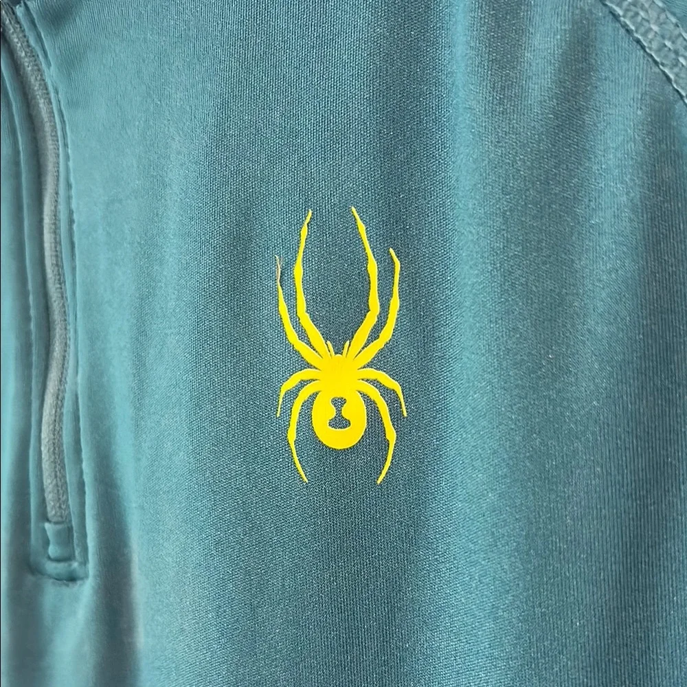 Spyder athletic shirt size Teal Long Sleeve Pullover - Picture 4 of 6